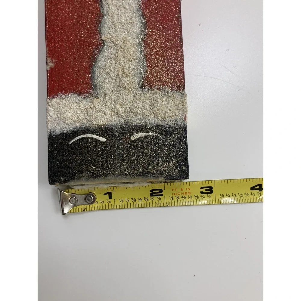 Handmade Painted Wooden Santa Shelf Leaner Decor Primitive Country Folk‎ Art 10